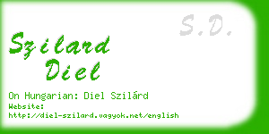 szilard diel business card